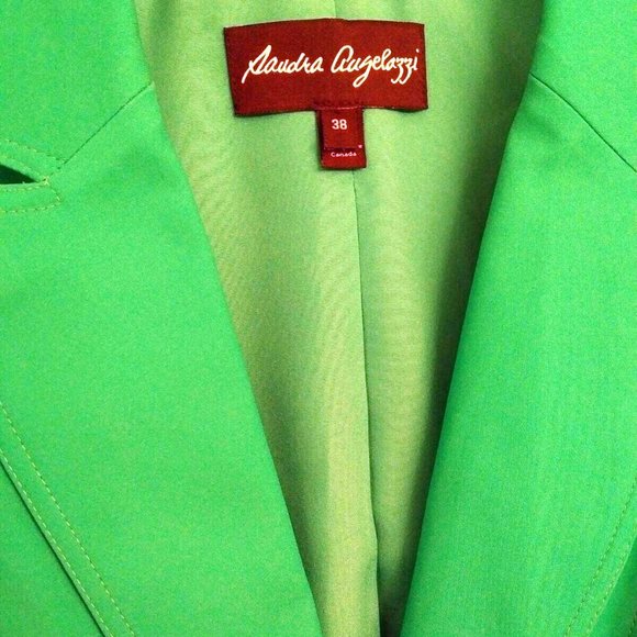 Sandra Angelozzi Emerald Green Blazer, Gold Buttons, Italian 38 fits M - Picture 6 of 7